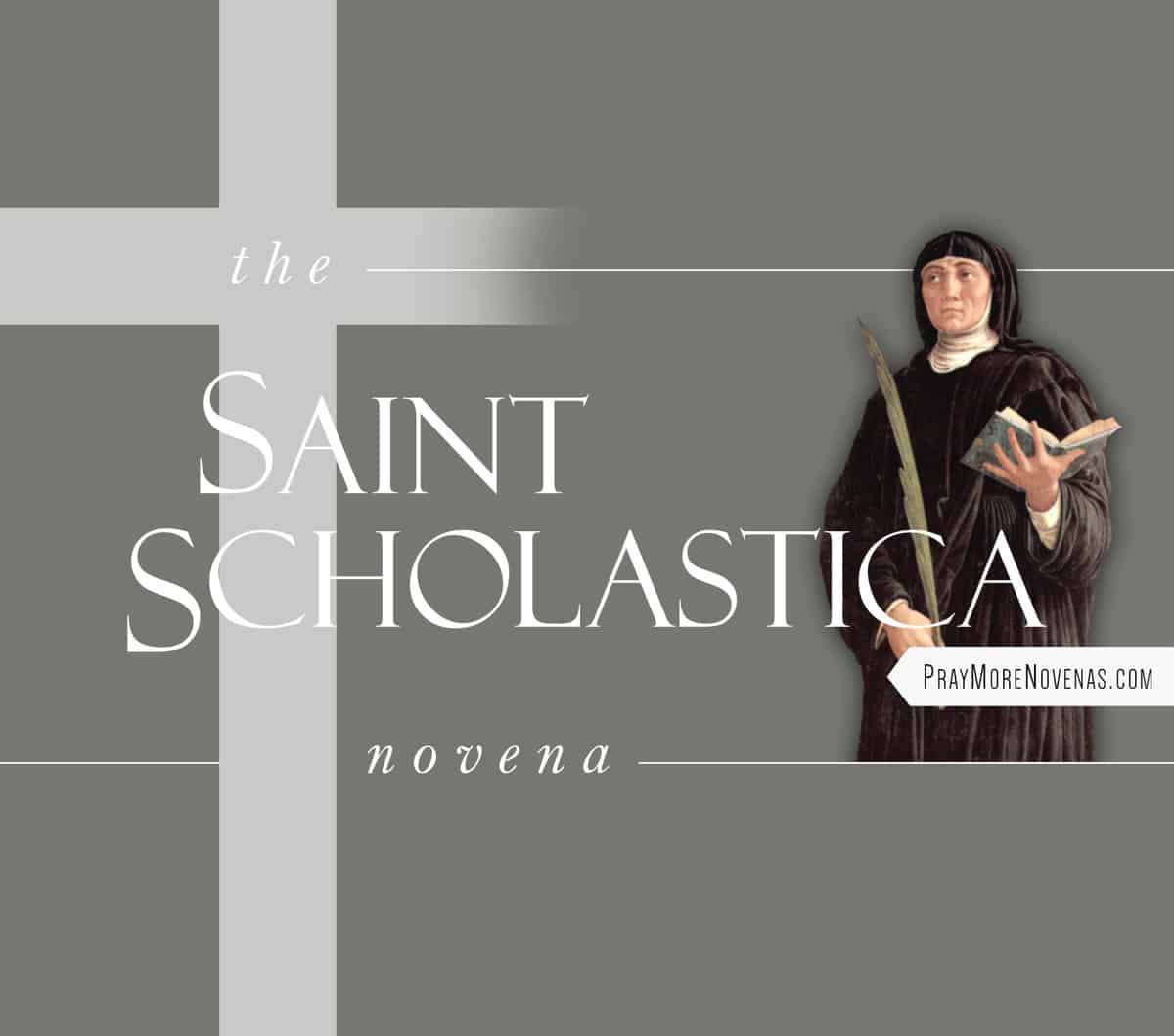 St. Scholastica Prayer Card